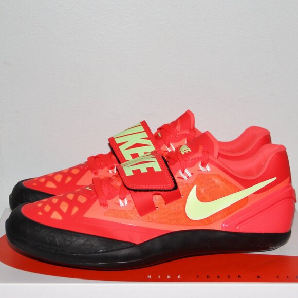 Nike Zoom Rotational 6 Throwing Shoes Mens 6 6.5 Bright Crimson Lime - Picture 2 of 8